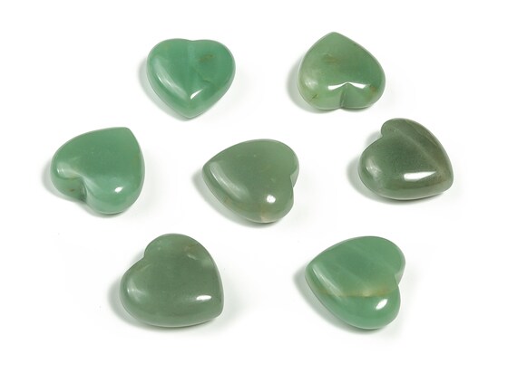Aventurine Heart Gemstone – Green Aventurine Gemstone – Loose Gemstone – Natural Green Crystal - Aventurine Green Stone – 2.5cm - HE1115