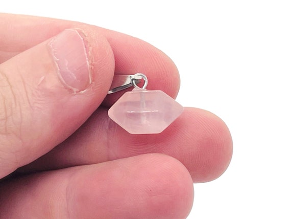 Rose Quartz Point Pendant - Crystal Pendant – Crystal Earring - Heling Gemstone - Jewelry Making Supplies - NC1161