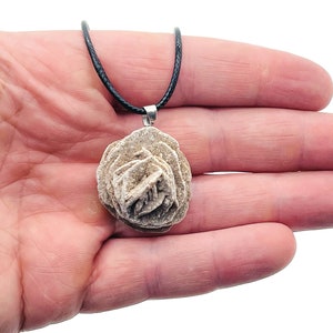 Desert Rose Selenite Necklace – Desert Rose Stone – Natural Selenite Stone – Desert Stone Charm - NC1333