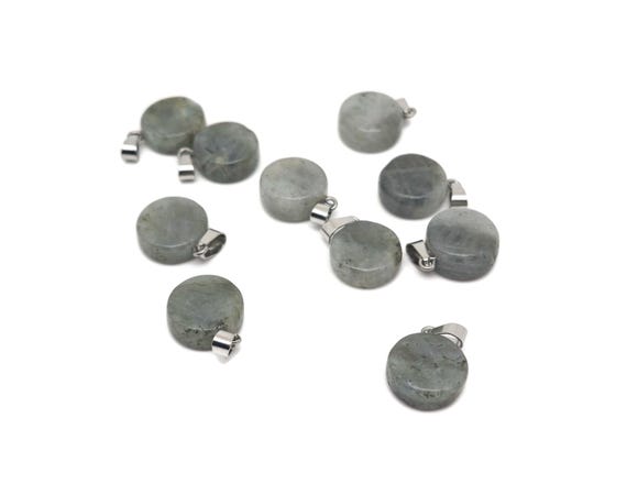 Labradorite Gemstone Flat Round Pendants - Crystal Round Coin - Loose Gemstone - Cabochon Gemstone - Handmade Gemstone Round - NC1815