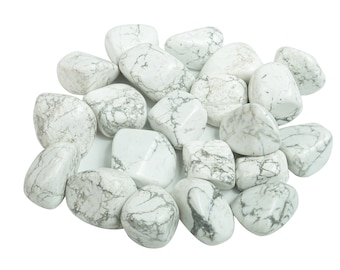 Howlite Tumbled Stone - Magnesite Gemstone - Loose Gemstone –White Natural Gemstone - TU1062
