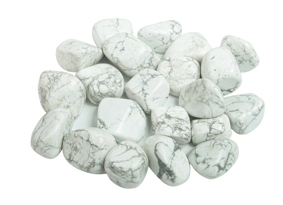 Howlite Tumbled Stone - Magnesite Gemstone - Loose Gemstone –White Natural Gemstone -Howlite Stone- 1 - 1.2 inch - TU1062