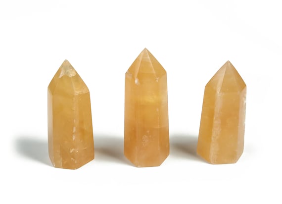 Orange Calcite Obelisk Tower Stone - Obelisk Tower Orange Calcite Stone - Loose Gemstone - Natural Orange Calcite - TW1067