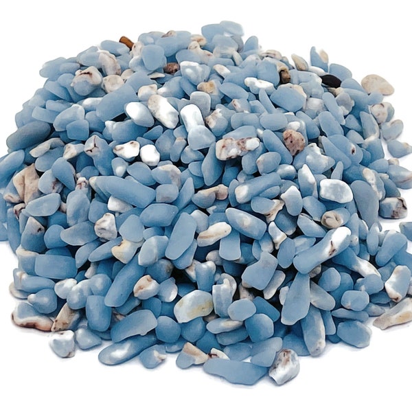 Angelite Chips – Gemstone Chips – Crystal Semi Tumbled Chips - Bulk Crystal - 5-7mm - CP1190