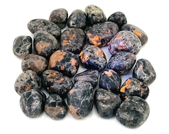 Yooperlite Tumbled Stone – Fluorescent Sodalite Rough Crystal Stone - Gemstone - Crystal – Healing Stone – TU1283