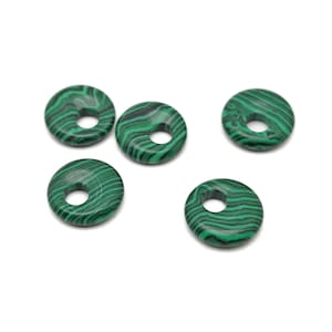 Malakit ädelsten Pi sten - Kristall munk Pi sten - Pi sten - Kristall örhängen - Tur säkerhetshänge smycken - 18 mm - DO1041