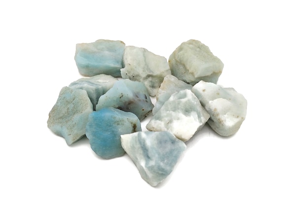 Sky Blue Amazonite Raw Stone - Rough Sky Blue Amazonite Chunk – Chakra Crystal – RA1094