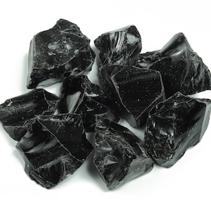 Obsidian Raw Stone - Natural Gemstone - Loose Gemstone - Natural Stone - Black Obsidian Gemstone – RA1044