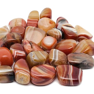 Sardonyx Agate Tumbled Stone – Sardonyx Natural Agate – Chinese Stone - Agate Crystal– TU1231