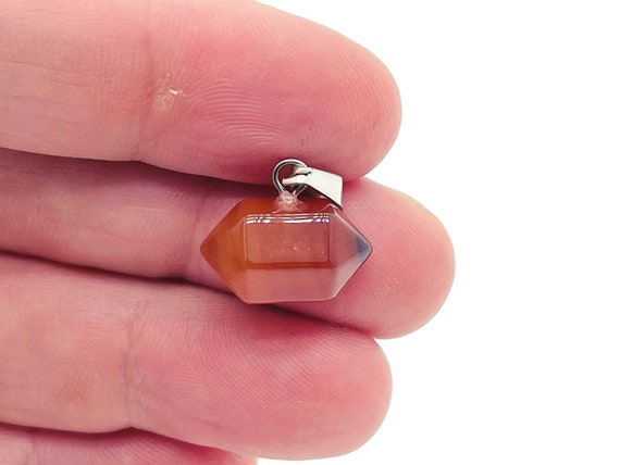 Carnelian Point Pendant - Crystal Pendant – Crystal Earring - Heling Gemstone - Jewelry Making Supplies - NC1166