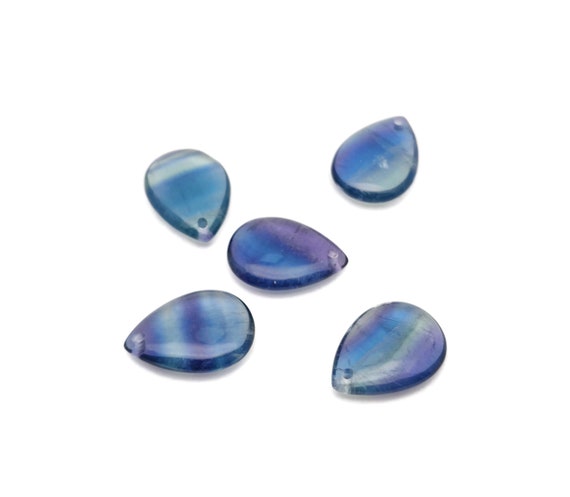 Fluorite Dainty Drop Crystal Pendants - Gemstone Necklace Pendant - Luxury Jewelry - DIY Jewelry Making - NC1640