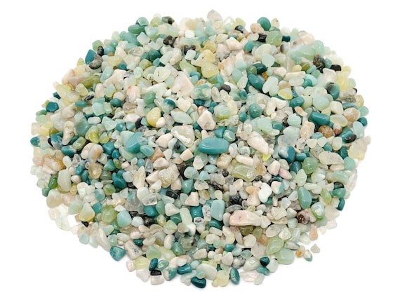 Green Flower Agate Chips – Gemstone Chips – Crystal Semi Tumbled Chips - Bulk Crystal - 2-6mm - CP1169