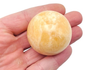 Yellow Calcite Sphere Stone A++ – Crystal Ball - Healing Crystal Stones – Crystal Décor – 40-50mm - BA1018