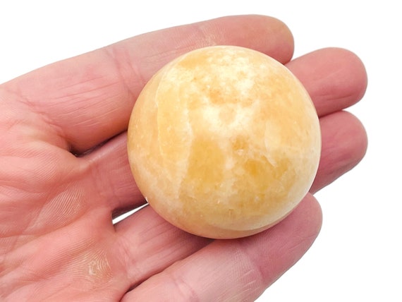 Yellow Calcite Sphere Stone A++ – Crystal Ball - Healing Crystal Stones – Crystal Décor – 40-50mm - BA1018