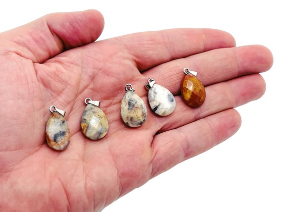 Crazy Lace Agate Crystal Pendant - Crazy Lace Agate Crystal Earring – Bracelet Crystal Accessory - Jewelry Making Supplies - 2cm - NC1121