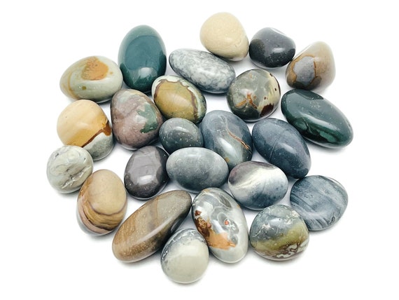 Ocean Jasper Tumbled Stone - Sea Jasper Stone - StonesOfHansel - TU1256