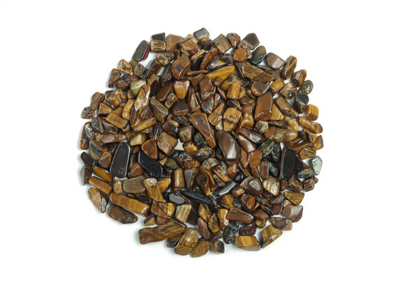 Tiger Eye Chips – Tiger Eye Gemstones – Reiki and Energy Healing - Natural Tigers Eye Stone - Irregular Shaped Stones - 7-15mm - CP1028