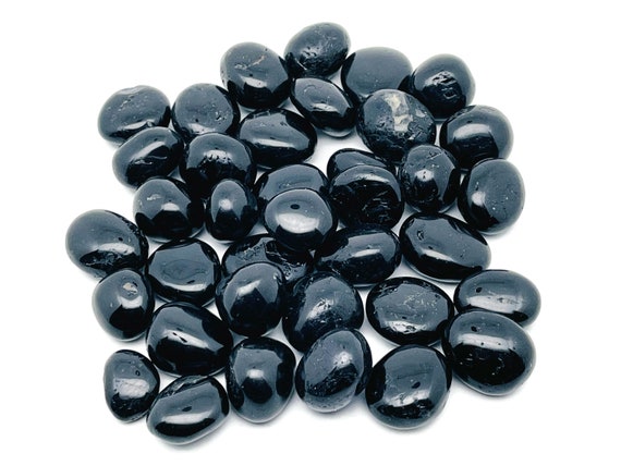 Black Tourmaline Tumbled Stone - Small Black Tourmaline Gemstone – Black Crystals - Natural stone - Black Stone - TU1108