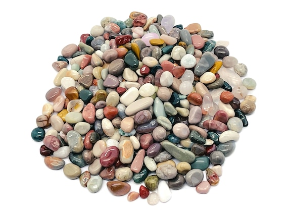 Alxa Agate Chips – Mongolian Gobi Gemstone Chips – Crystal Semi Tumbled Chips - Bulk Crystal - 5-7mm - CP1220