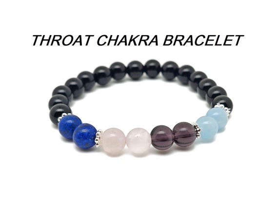 Throat Chakra Gemstone Bracelet - Handmade Crystal Bracelet - Men&Women Stretchy Bracelet - Gift for Her - Choose Your Bracelet - YY1056