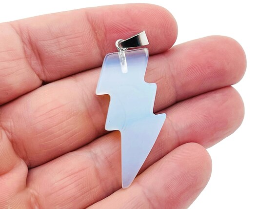 Opalite Lightning Pendant - Lightning Crystal - Lightning Stone - Crystal Carving - NC1182