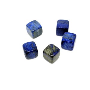 Lapis Lazuli Cube Tumbled Stone - Crystal Lovers - Polished Cube - Crystals - Tumbled Crystal Cube Carving - FL1088
