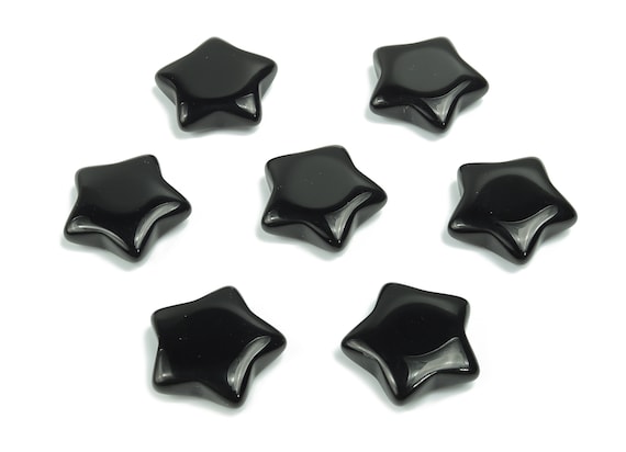 Obsidian Star Gemstone – Star Obsidian Charm – Obsidian Carving Star –Natural Obsidian Stone – Healing crystal – 3cm – ST1045