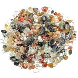 Chips Tumbled Mix – Gemstone Chips – Crystal Semi Tumbled Chips - Bulk Crystal - 7-15mm - CP1048
