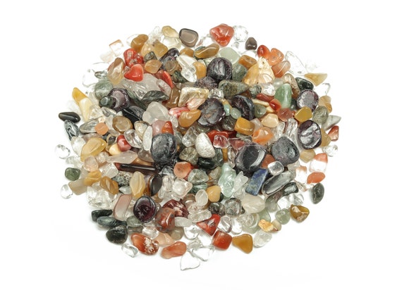 Chips Tumbled Mix – Gemstone Chips – Crystal Semi Tumbled Chips - Bulk Crystal - 7-15mm - CP1048