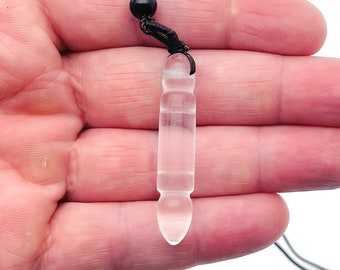 Clear Quartz Bullet Necklace - Crystals Pendant Healing - Quartz Pendant - Gifts - NC1320