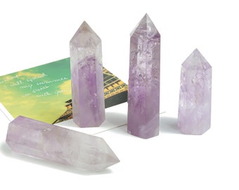 Amethyst Obelisk Tower Stone – Purple Obelisk Tower - Natural Healing Stone – Amethyst Point Tower Crystal - TW1062