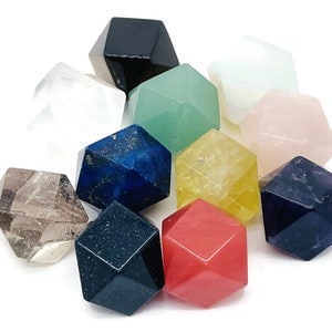 Polyhedron Crystals - Crystals Polyhedron Carving - Polished Polyhedron -  2cm - PL MIX