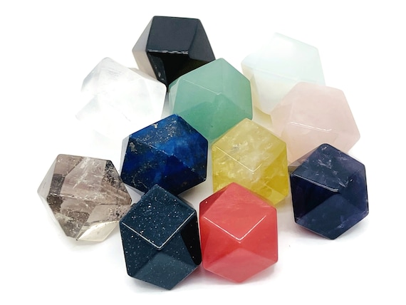 Polyhedron Crystals - Crystals Polyhedron Carving - Polished Polyhedron -  2cm - PL MIX