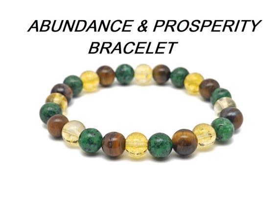 Abundance and Prosperity Gemstone Bracelet - Handmade Crystal Bracelet - Men&Women Stretchy Bracelet - Choose Your Bracelet - YY1005