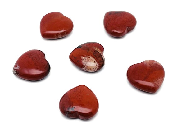 Red Jasper Heart Gemstone - Red Jasper Heart Crystal - Love Heart - Cute Crystal – 3cm - HE1199
