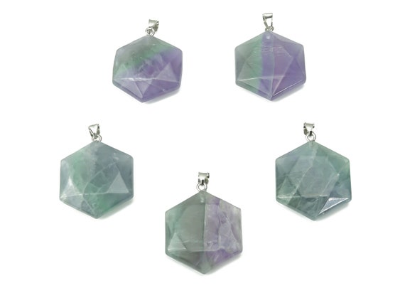 Fluorite Star Pendant - Crystal Pendant – Natural Necklaces - Jewelry Making Supplies - NC1062