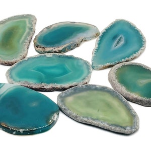 Green Agate Slice - Green Agate Geode Crystal - Natural Agate Slice - Jewelry Making - RA1172