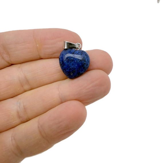 Lapis Lazuli Heart Pendant - Crystals Healing - Mini Crystal Pendant - Gifts - HNC1038