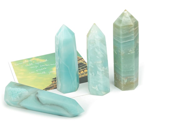 Amazonite Obelisk Tower Stone – Obelisk Tower Point Crystals – Meditation Gemstone - Gifts - TW1032