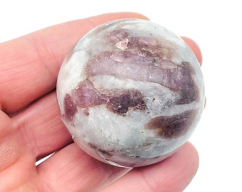 Esfera de turmalina rosa A++ – Bola de cristal – Piedras de cristal curativas – Decoración de cristal – 40-50 mm - BA1024