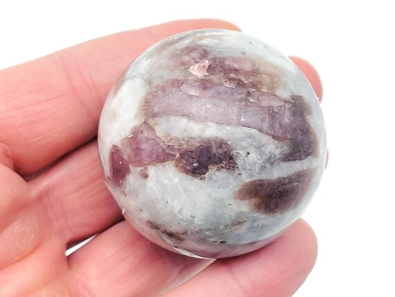 Pink Tourmaline Sphere Stone A++ – Crystal Ball - Healing Crystal Stones – Crystal Décor – 40-50mm - BA1024