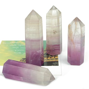 Watermelon Fluorite Obelisk Tower Stone – Obelisk Tower Point Crystals – Loose Gemstone - Gifts - TW1013