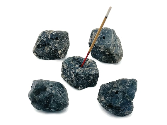 Labradorite Crystal Incense Holder -Rough Crystal Stone Incense Stick Holder -Raw Stone Incense Holder - Healing Stone - RS1011