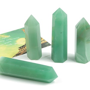 Aventurine Obelisk Tower Stone - Obelisk Tower Stone - Natural Crystal Gemstone - Green Tower Stone - TW1053