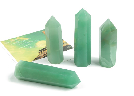 Aventurine Obelisk Tower Stone - Obelisk Tower Stone - Natural Crystal Gemstone - Green Tower Stone - TW1053