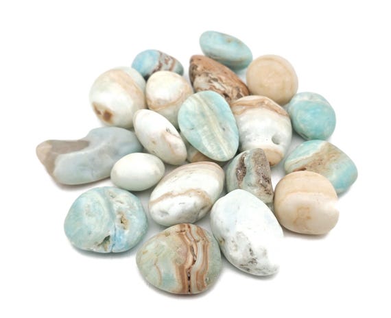 Hemimorphite Tumbled Stone - Blue Hemimorphite Crystals - Poslished Hemimorphite – Healing Stones - TU1332