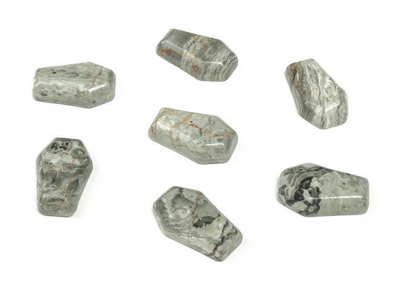 Picasso Jasper Coffin Crystal - Cabochon - Crystal Carving - 3cm CO1013