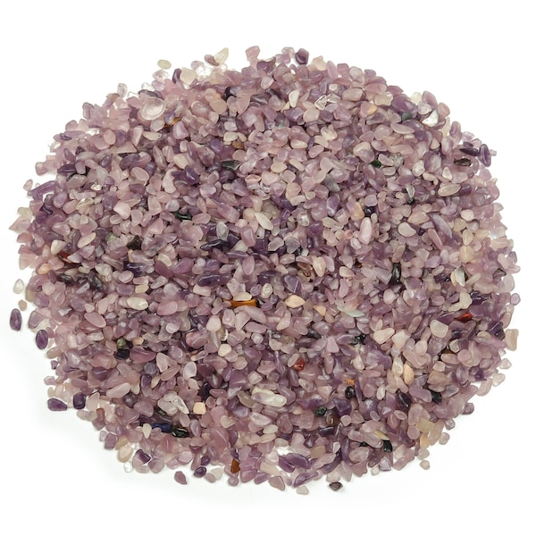 Lepidolite Chips – Gemstone Chips – Crystal Semi Tumbled Chips - Bulk Crystal - 2-6mm  - CP1070