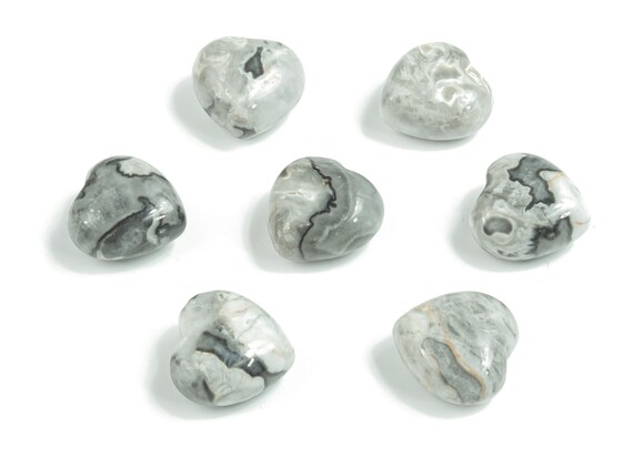 Picasso Jasper Heart Gemstone – Picasso Jasper Shaped Healing Stones - 15x15x9mm - HE1037