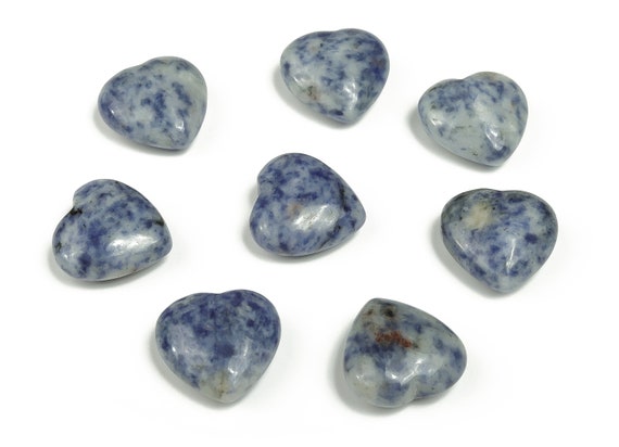 Blue Spot Jasper Heart Gemstone – Heart Crystal - Healing Stones – Carving Heart - Natural stones - 2.5cm - HE1116